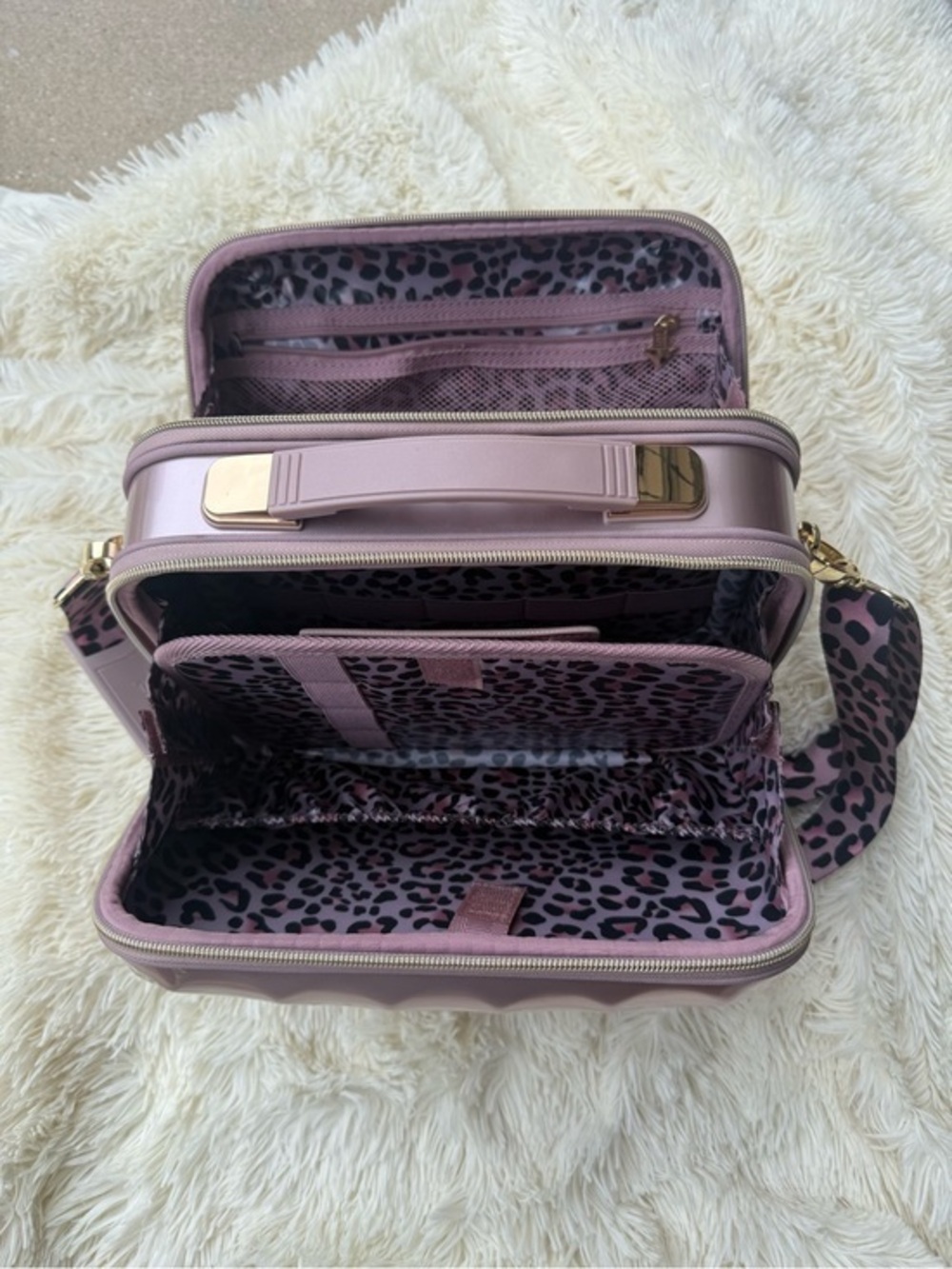 Triforce marbled hard sided travel makeup beauty case